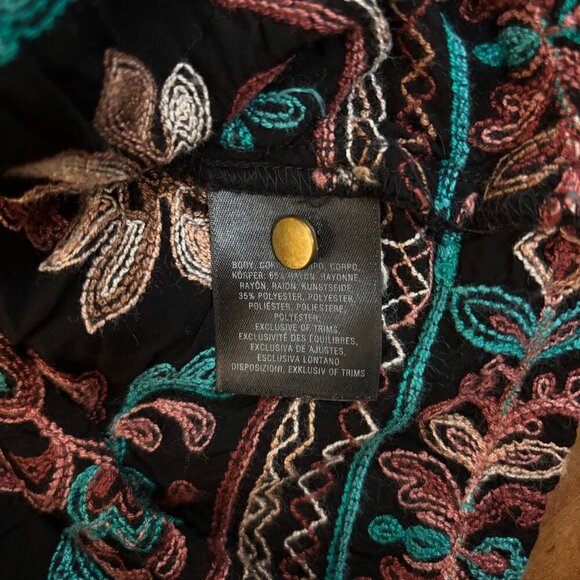 Floreat Anthropologie Women Avery Dress Size XS Embroidered Oversized Tunic Boho - Picture 12 of 16